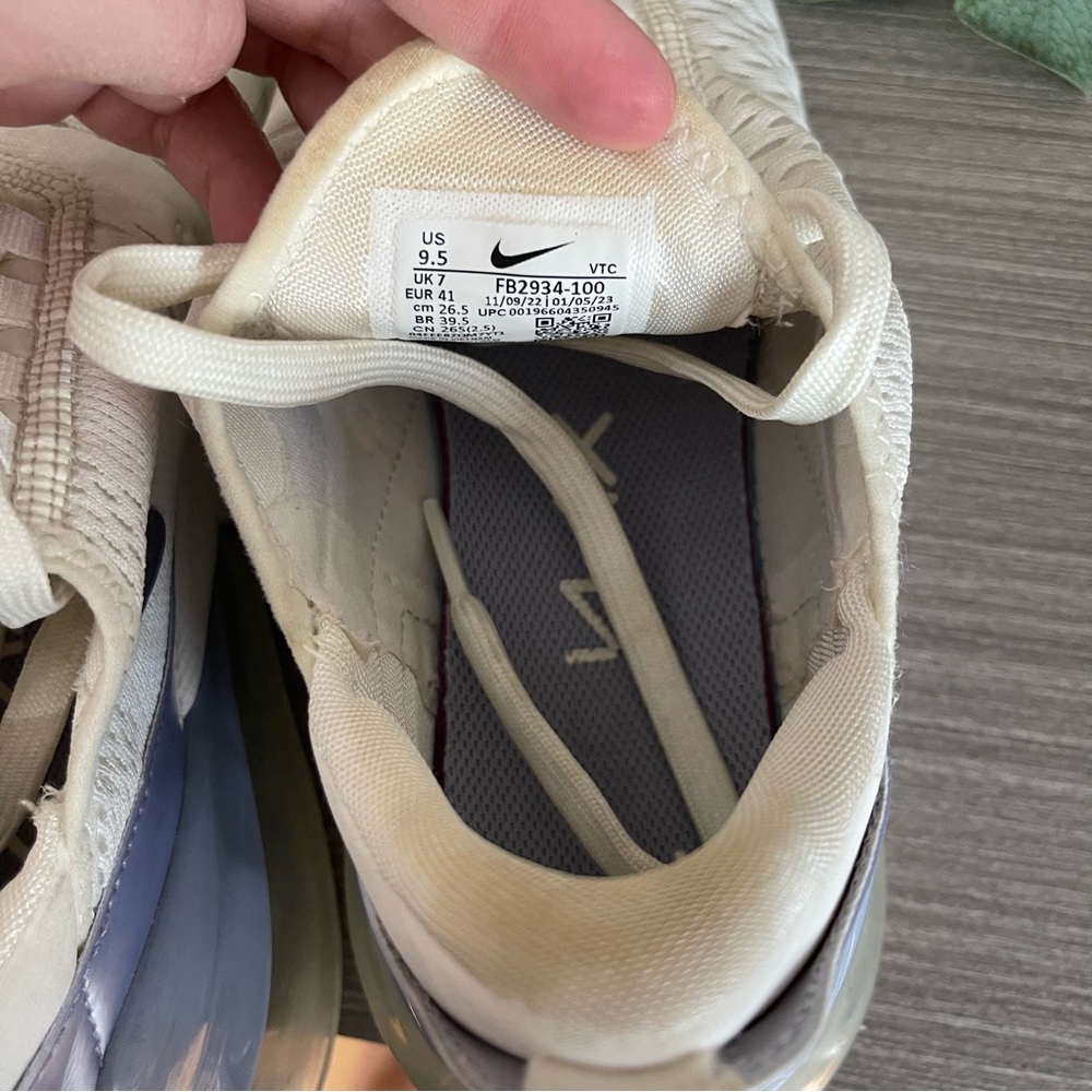 Nike Air Max 270 Sail Oxygen Purple Womens‎ US 9.5 UK 7 - Picture 9 of 9